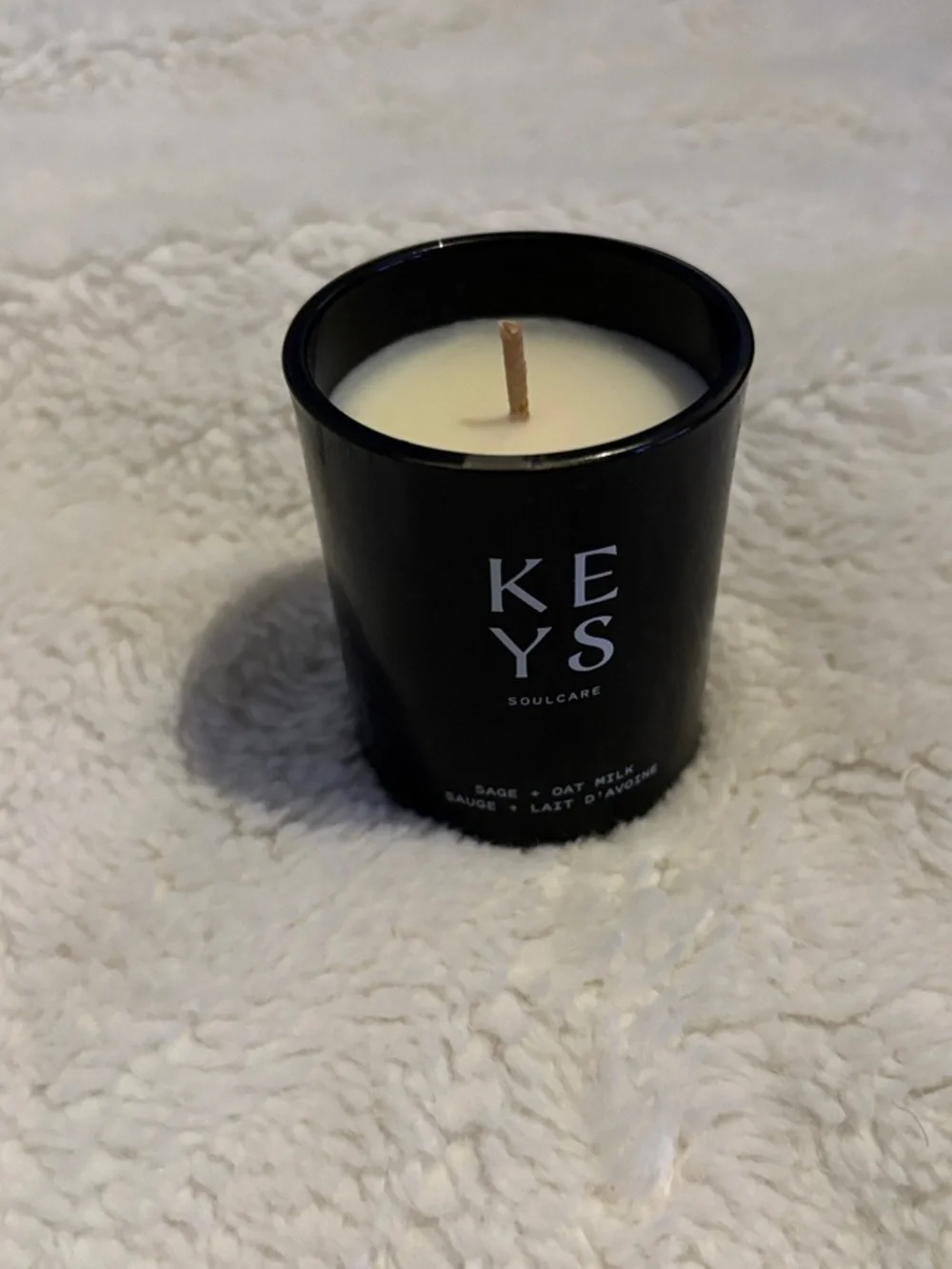 Keys Soulcare Sage & Oat Milk Black Votive Candle Trio